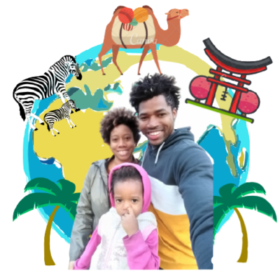 1Drop Trillionaire Trott Bailey Family logo featuring Trillionaire Sher Trott Bailey and her husband Trillionaire Bodybuilder KB and their adorable baby Keilah Trott Bailey.