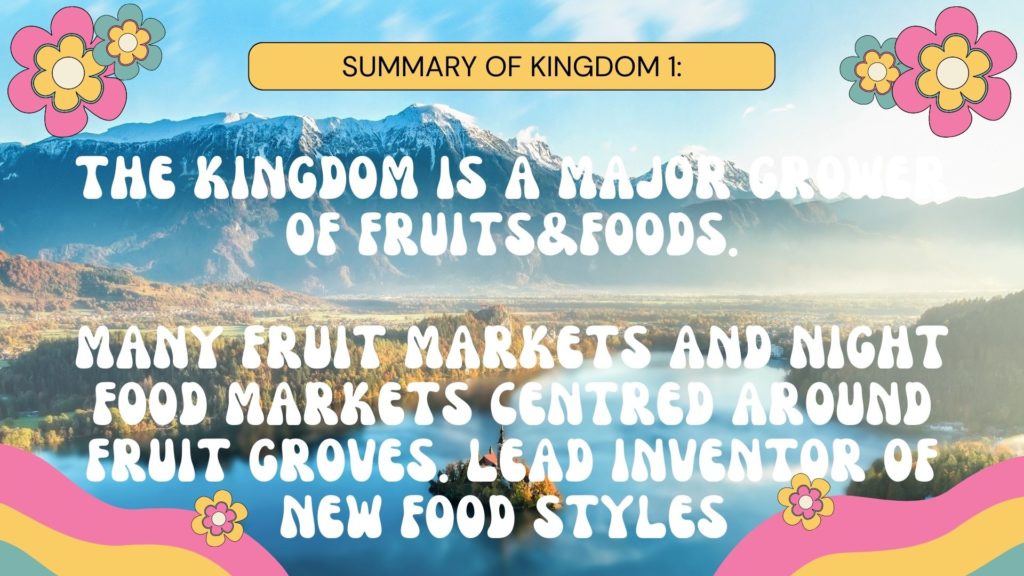 9 the Trott Bailey kingdom is the worlds largest grower of fruits and foods many fruit markets and night food markets centred around fruit grov