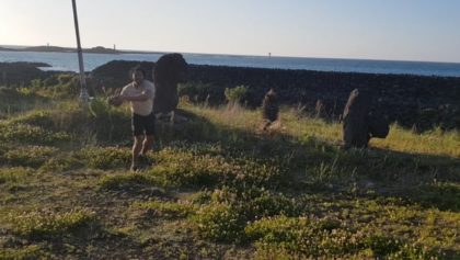 Beach side home family workout. Time With each other is all that really matter 💗