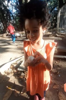 Keilah and Kaleeyon found an egg at the duck pond and decided to take it home and hatch it