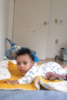 Princess Kaleeyon can lift her head she’s ready to start crawling around. Diaries of a healthy child