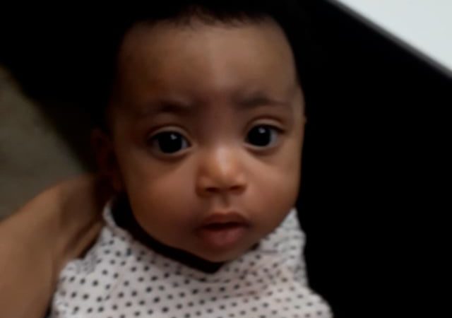 Princess Kaleeyon sitting up showing strength in her back already. Diaries of a healthy child