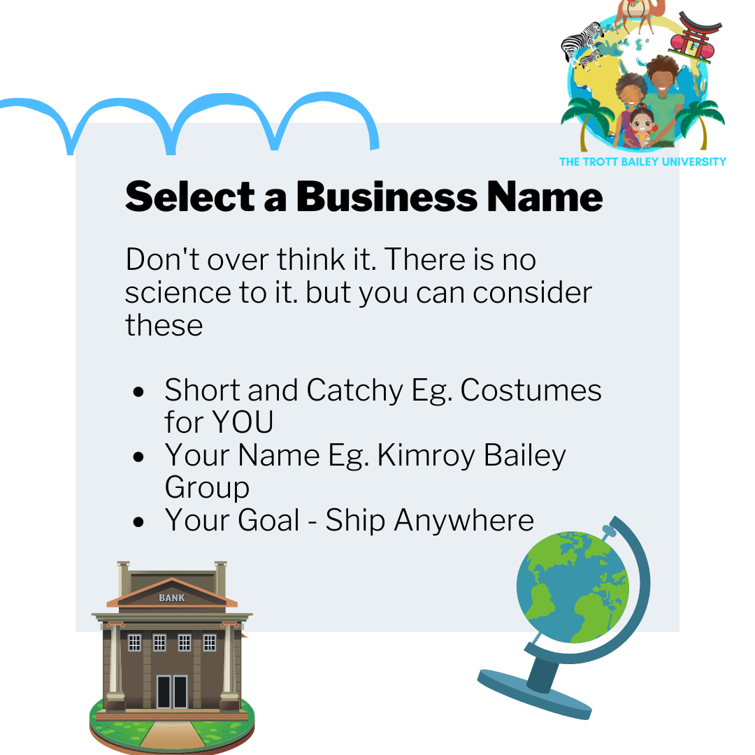 Select a Name for Your Global Business Developing a Global Business Guide for Doe Doe Heads by the Trott Bailey University