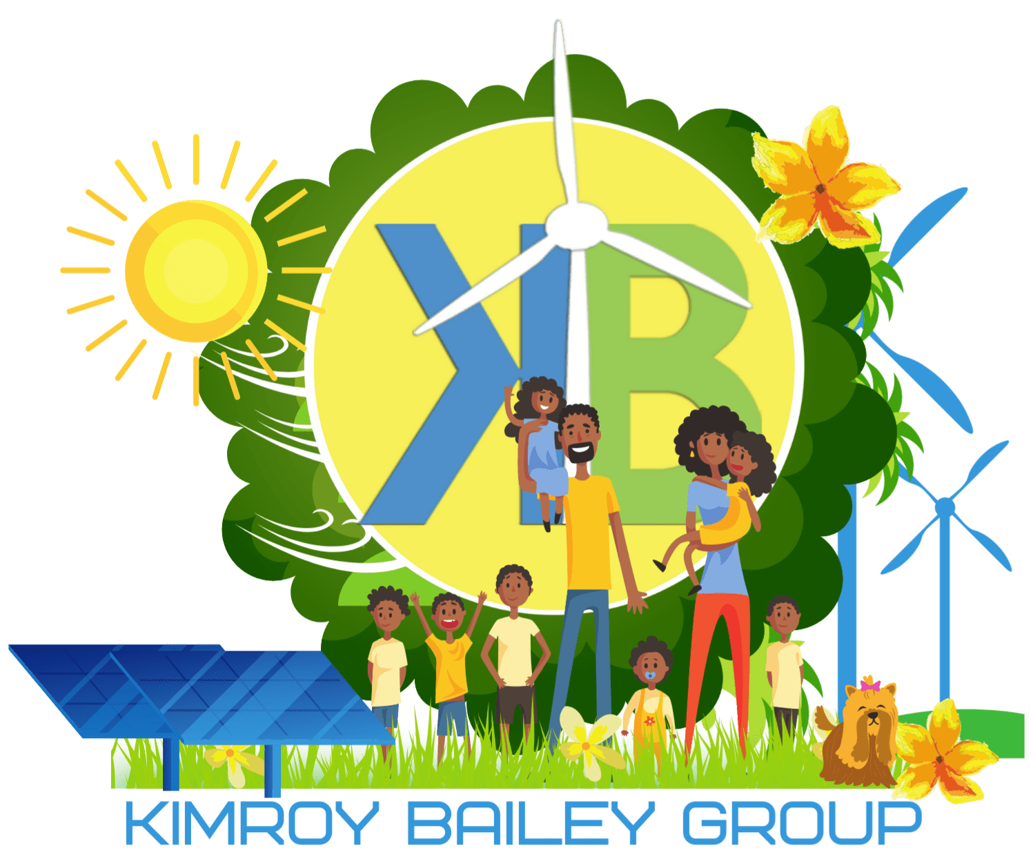 Kimroy-Bailey-Group-of-Companies-Logo with Kimroy Bailey, Sher Trott Bailey, Keilah and her brothers and sisters to come