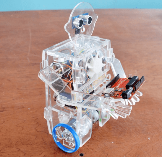 Rasta Robot with an arduino in his hand manufactured by the Kimroy Bailey Group and online course by the Trott Bailey University
