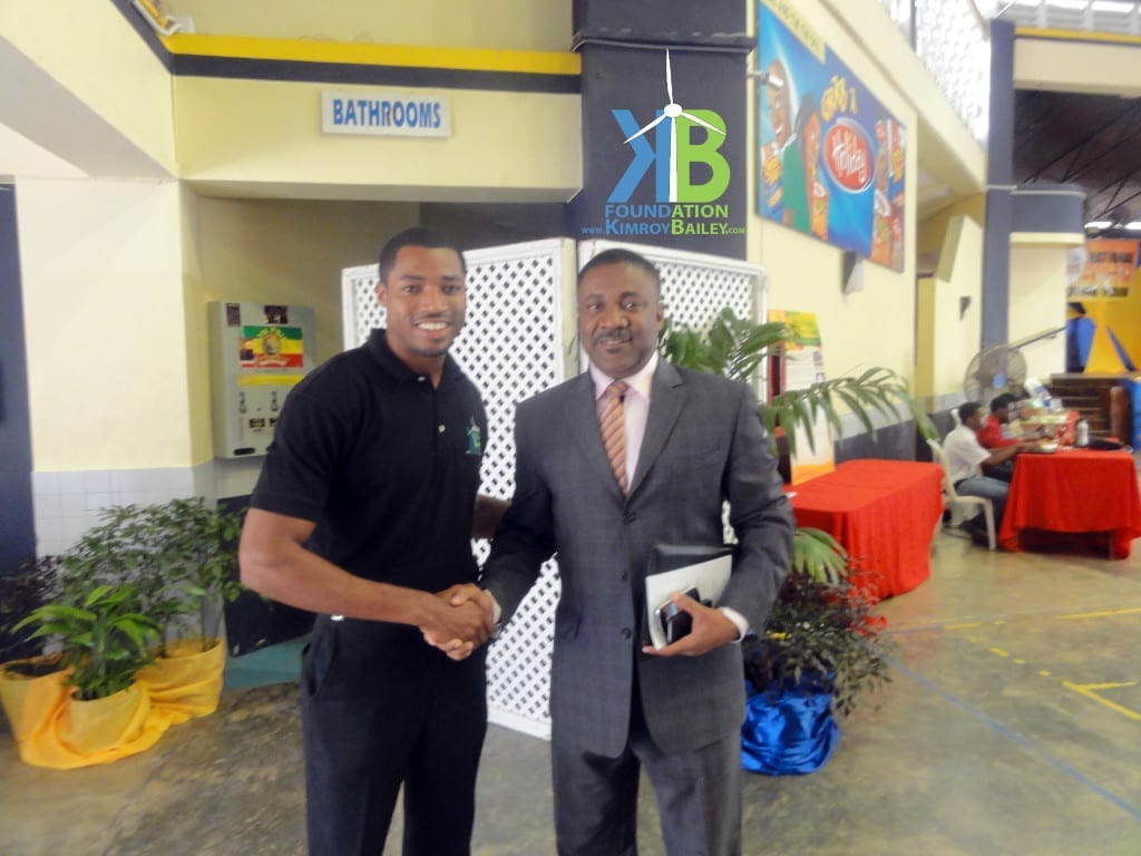 Kimroy Bailey with Jamaican cabinet minister
