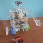 Rasta Robot from Kimroy Bailey Robotics with his arms open