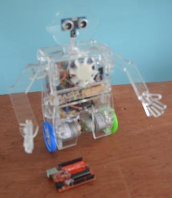 Rasta Robot from Kimroy Bailey Robotics with his arms open