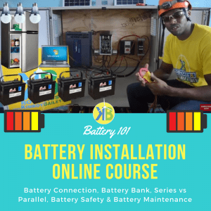 Battery Installation online course learn connection, battery bank, series v par
