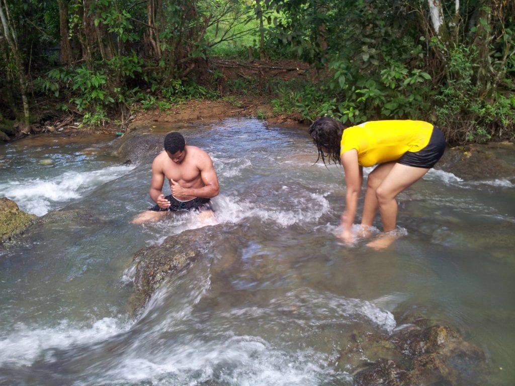 Billionaire bodybuilder KB and his adorable wife Sher Trott Bailey at the river