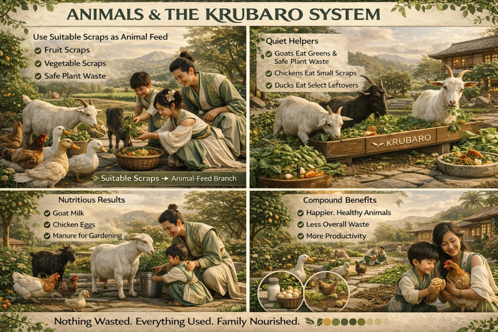 animals in the Krubaro waste disposal and management system in Trott Bailey Family Kingdom