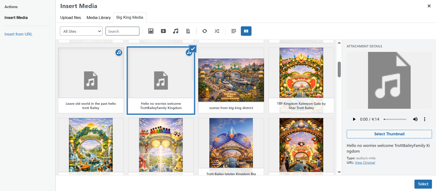 Big King Media thumbnail and metadata tools