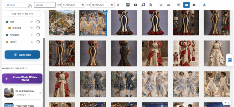 TBF Big King Medi Shared Media Library Modal Network wide modal with filters shuffling subsite selection sidebar multisite shared media library to increase efficiency network media management