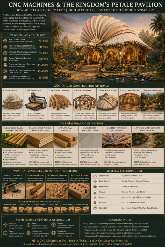 An infographic details the construction